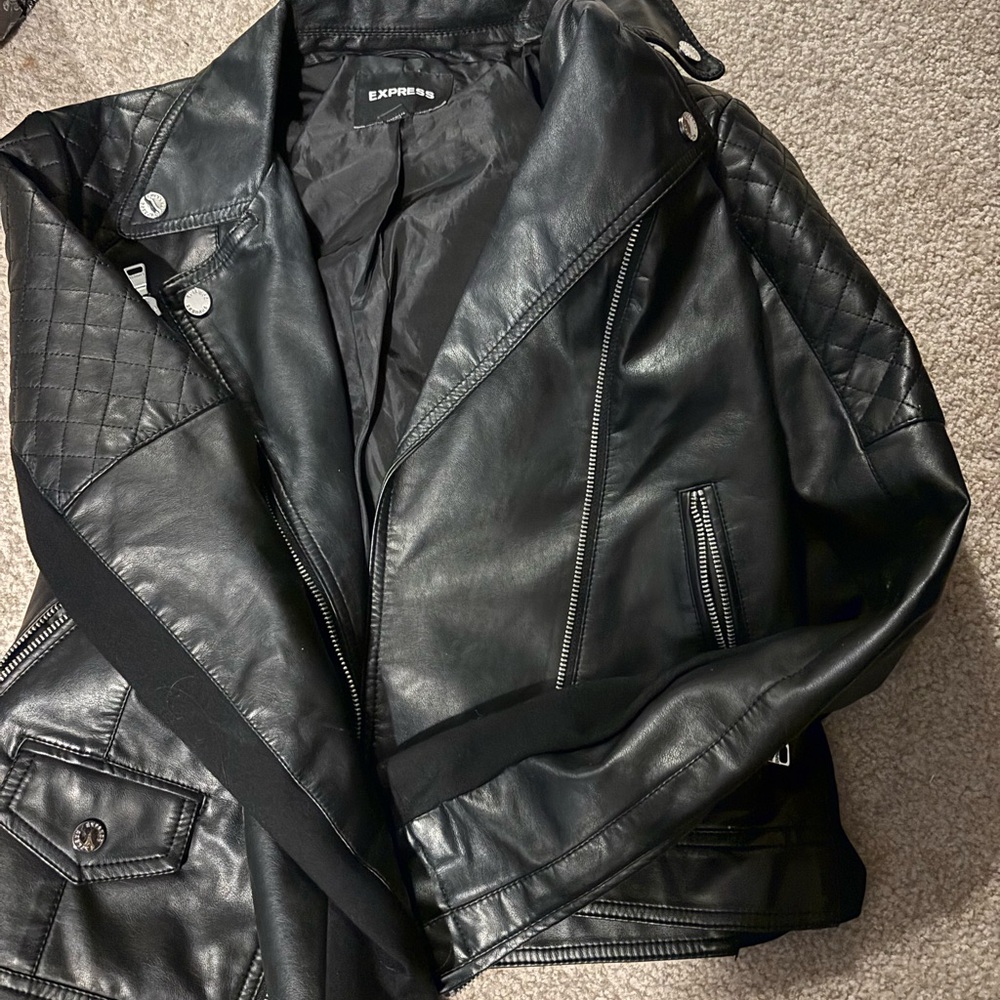 Express Black Leather Jacket for women